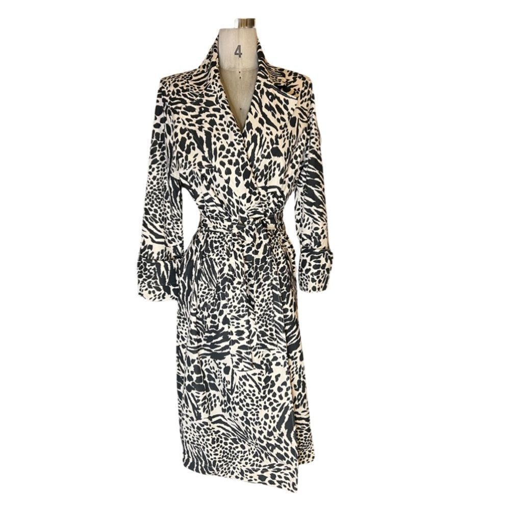 A1 Sergio Hudson for Target Animal Print Trench in small